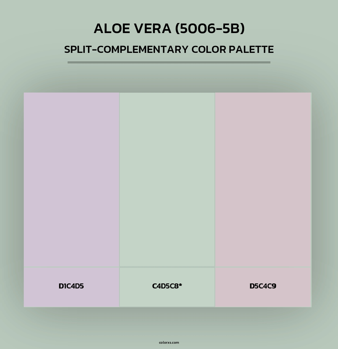 Aloe Vera (5006-5B) - Split-Complementary Color Palette