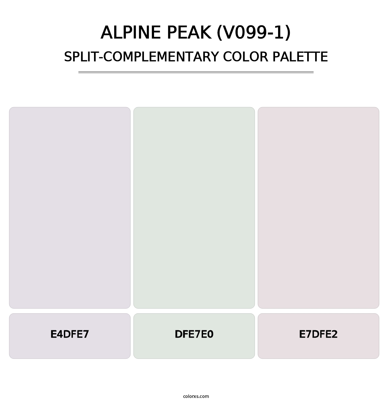 Alpine Peak (V099-1) - Split-Complementary Color Palette