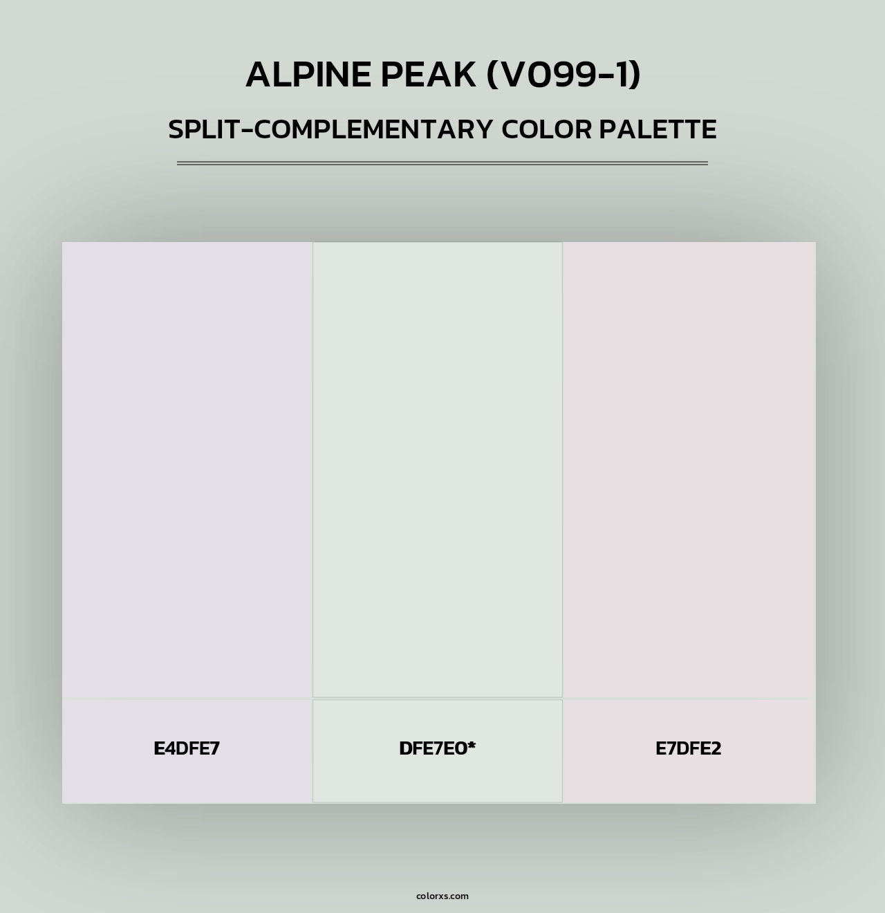 Alpine Peak (V099-1) - Split-Complementary Color Palette