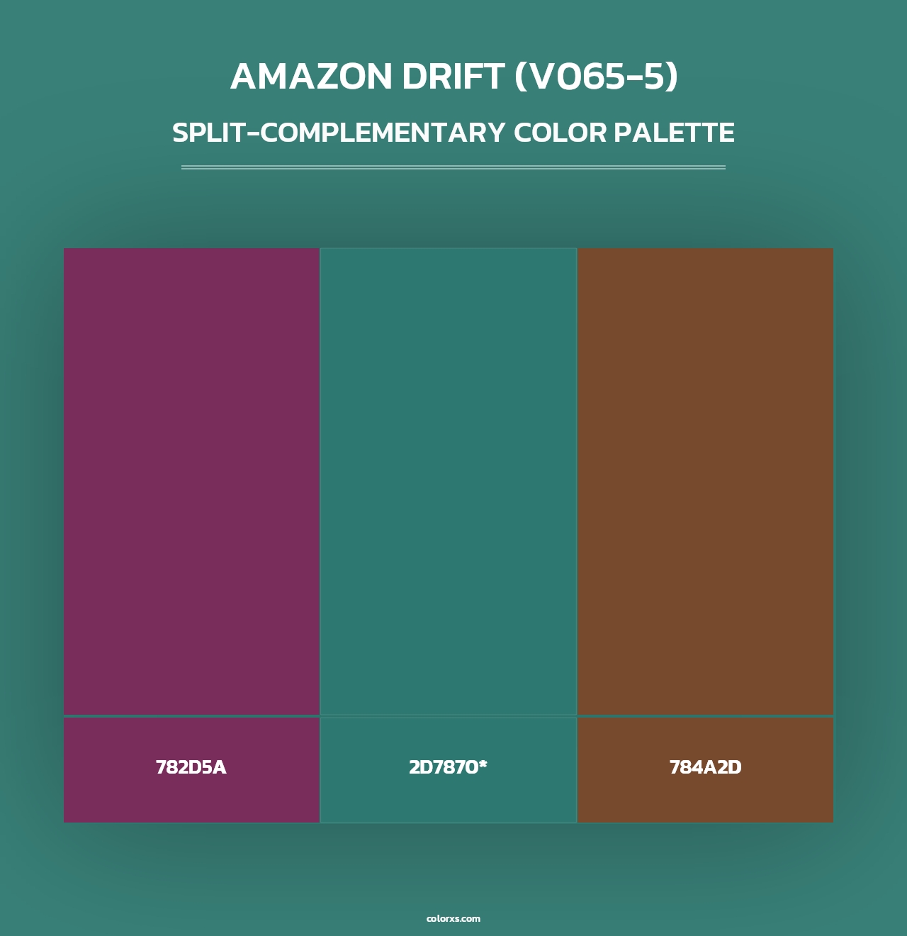 Amazon Drift (V065-5) - Split-Complementary Color Palette