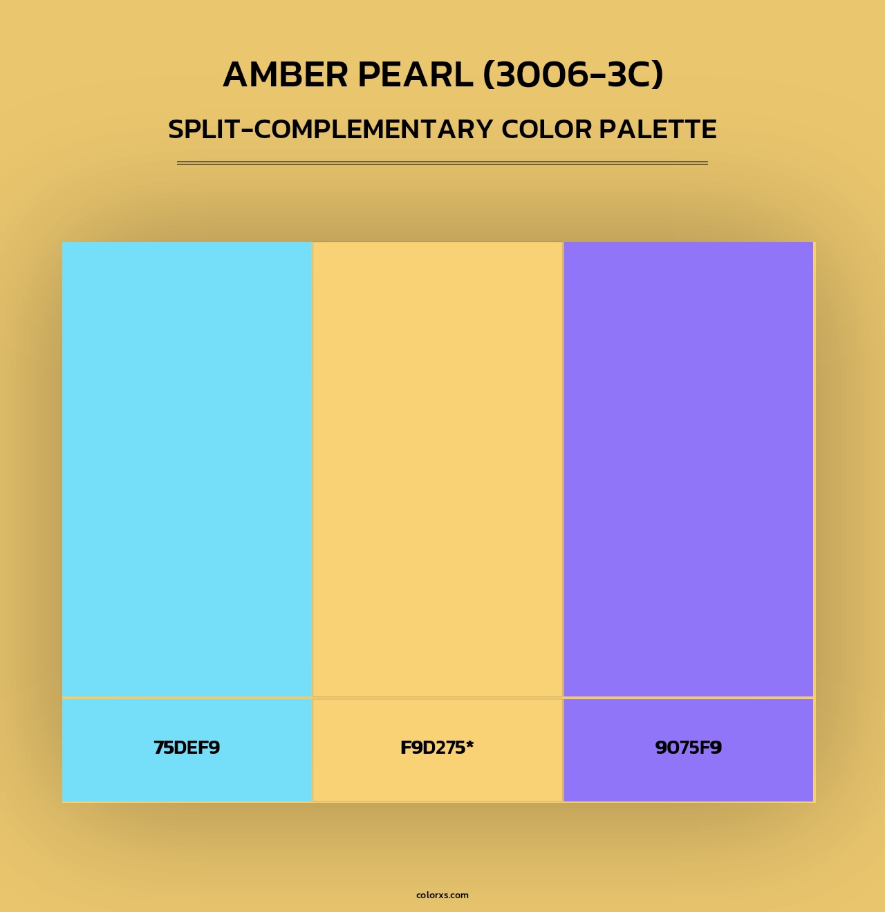 Amber Pearl (3006-3C) - Split-Complementary Color Palette