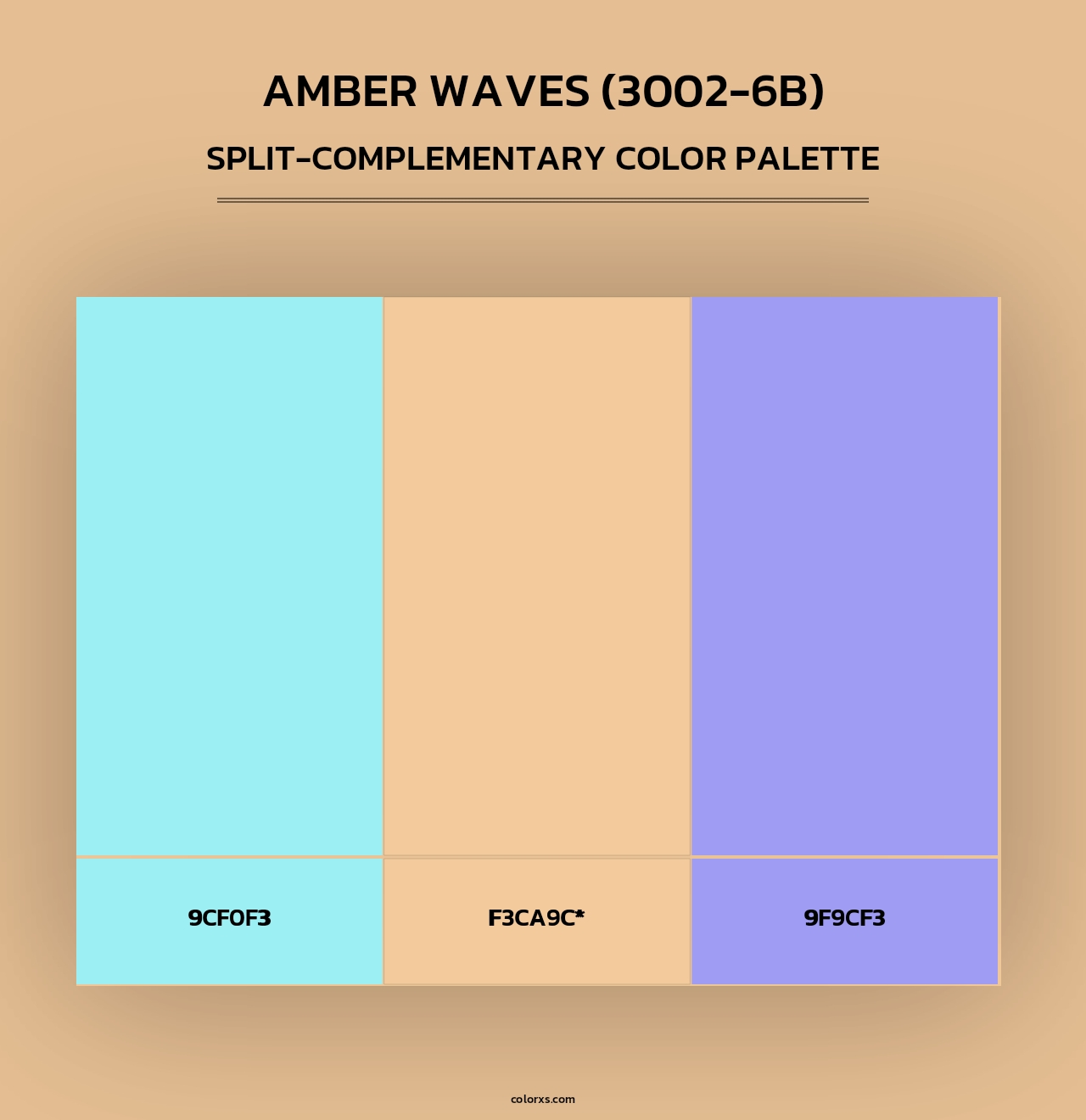 Amber Waves (3002-6B) - Split-Complementary Color Palette