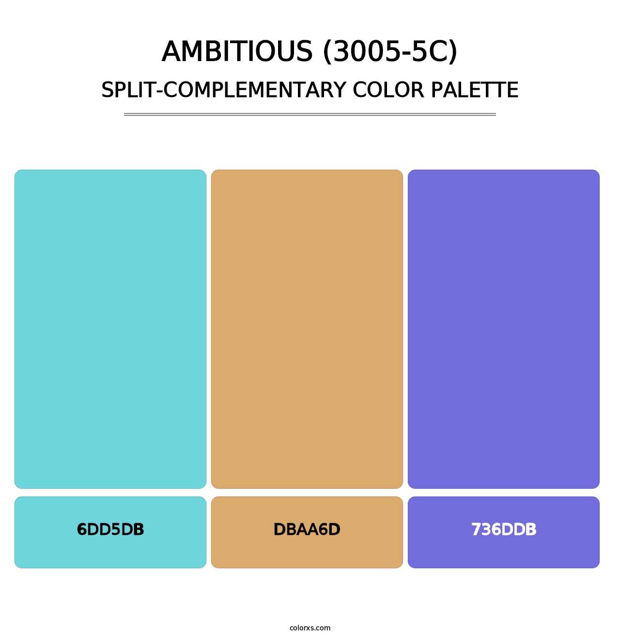 Ambitious (3005-5C) - Split-Complementary Color Palette