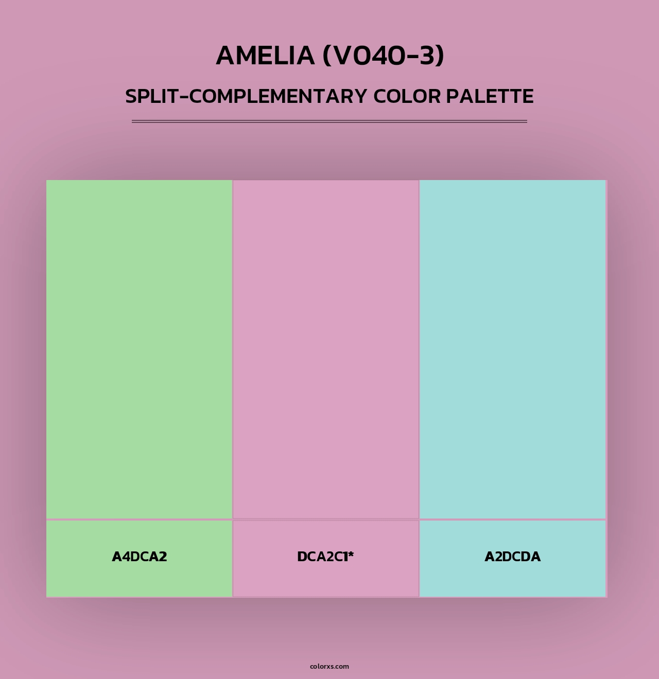 Amelia (V040-3) - Split-Complementary Color Palette