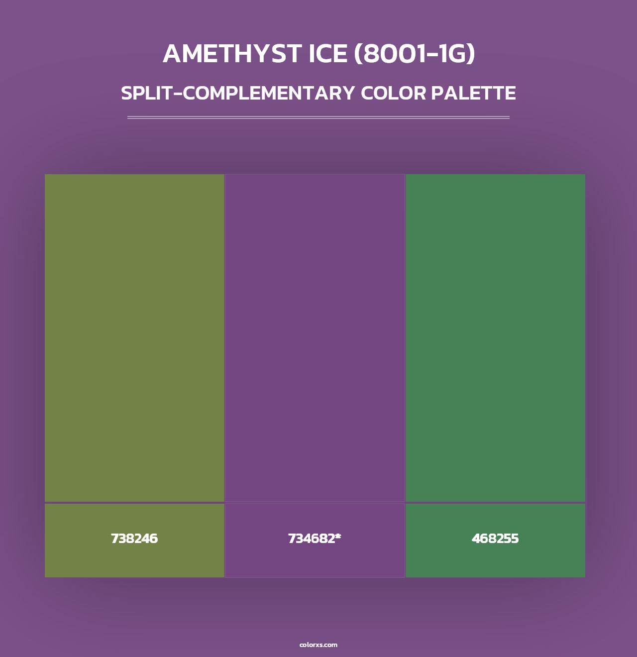 Amethyst Ice (8001-1G) - Split-Complementary Color Palette