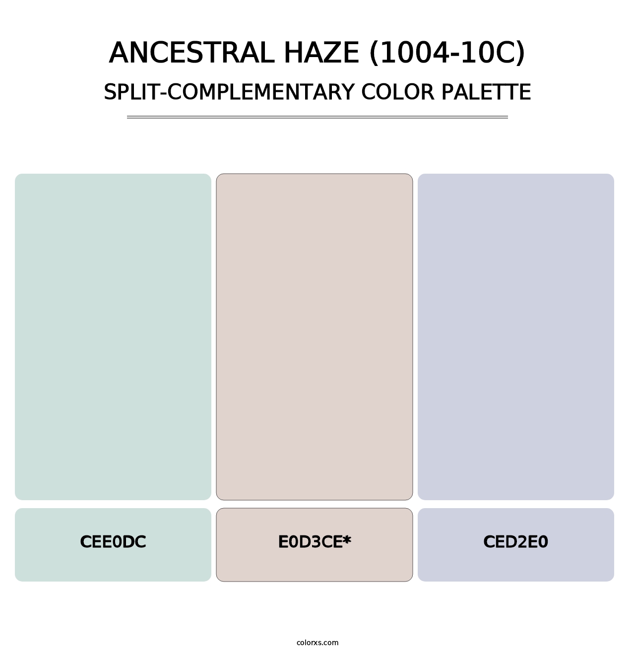 Ancestral Haze (1004-10C) - Split-Complementary Color Palette