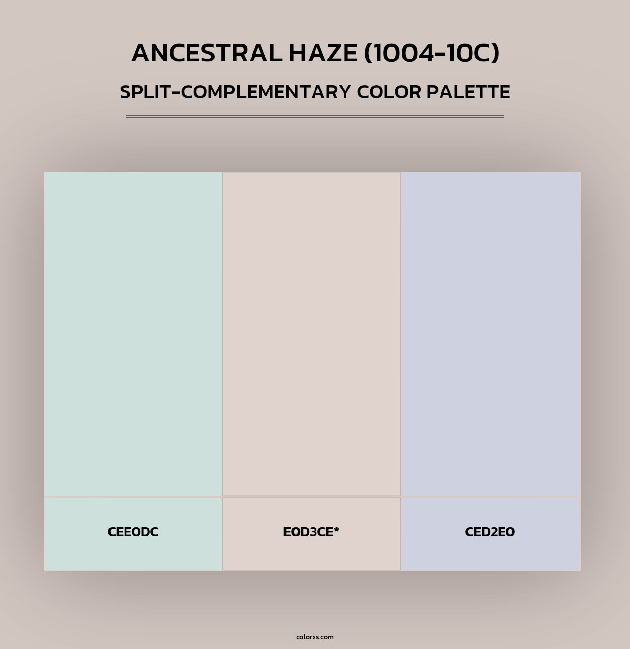 Ancestral Haze (1004-10C) - Split-Complementary Color Palette