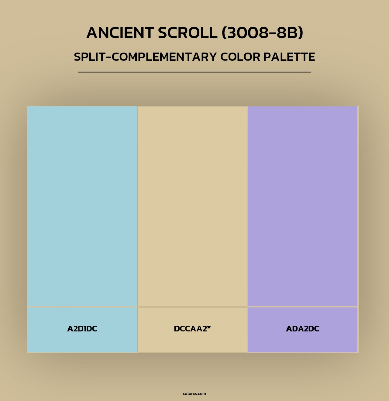 Ancient Scroll (3008-8B) - Split-Complementary Color Palette