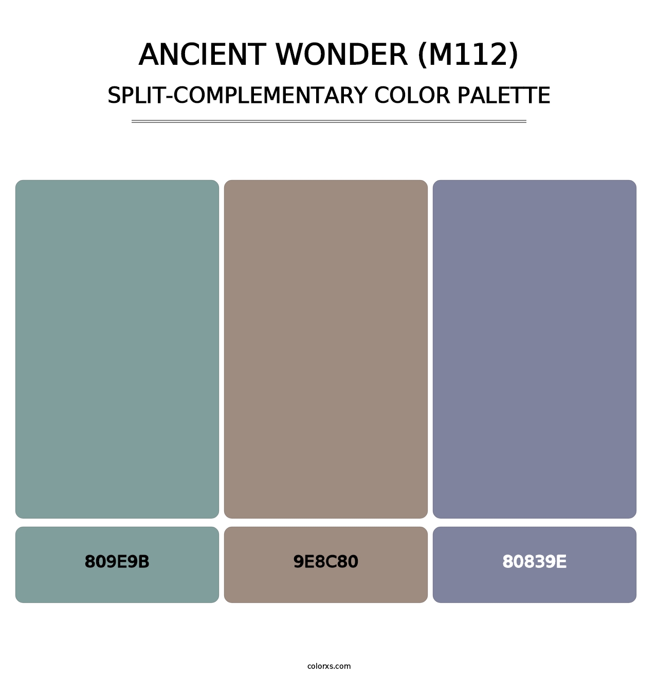 Ancient Wonder (M112) - Split-Complementary Color Palette