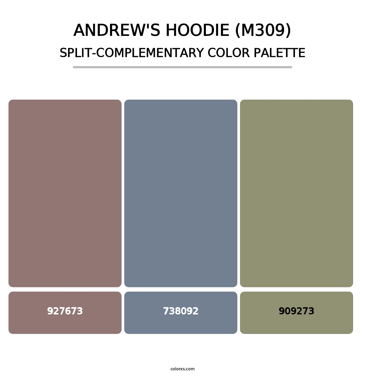 Andrew's Hoodie (M309) - Split-Complementary Color Palette