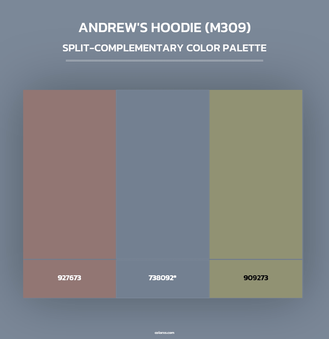 Andrew's Hoodie (M309) - Split-Complementary Color Palette