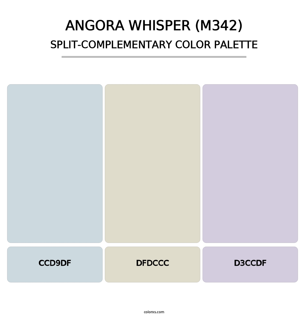Angora Whisper (M342) - Split-Complementary Color Palette