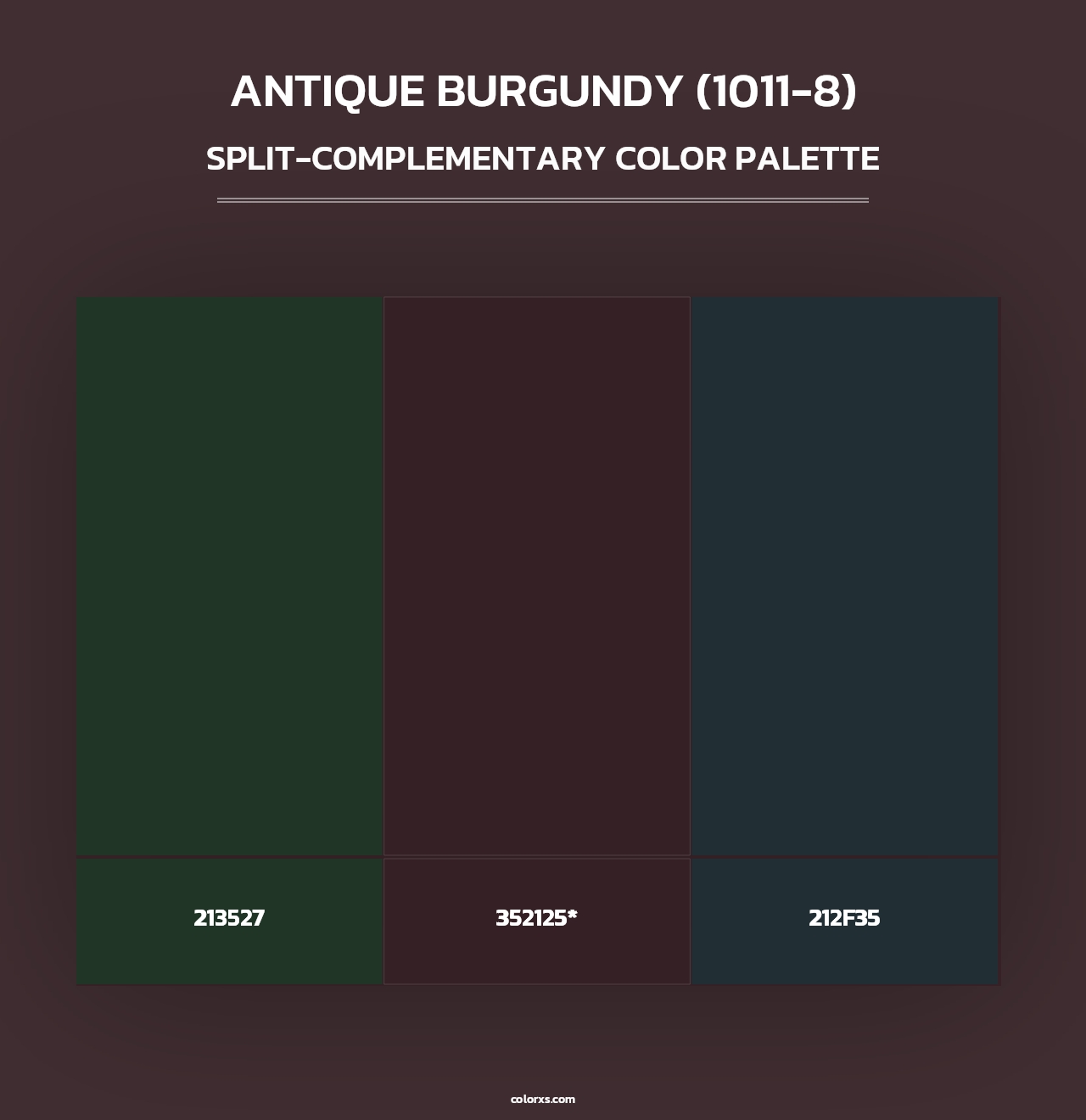 Antique Burgundy (1011-8) - Split-Complementary Color Palette