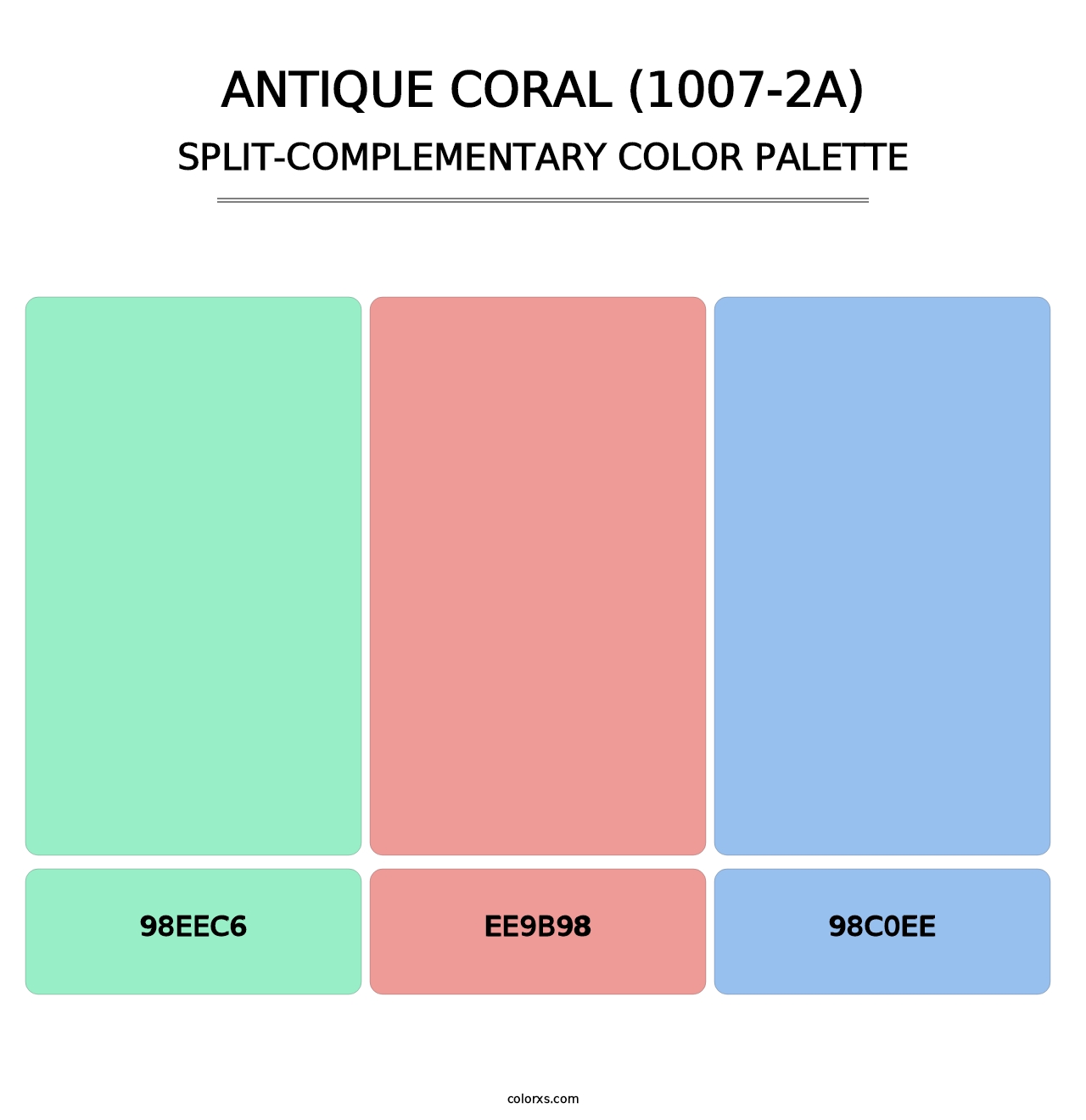Antique Coral (1007-2A) - Split-Complementary Color Palette