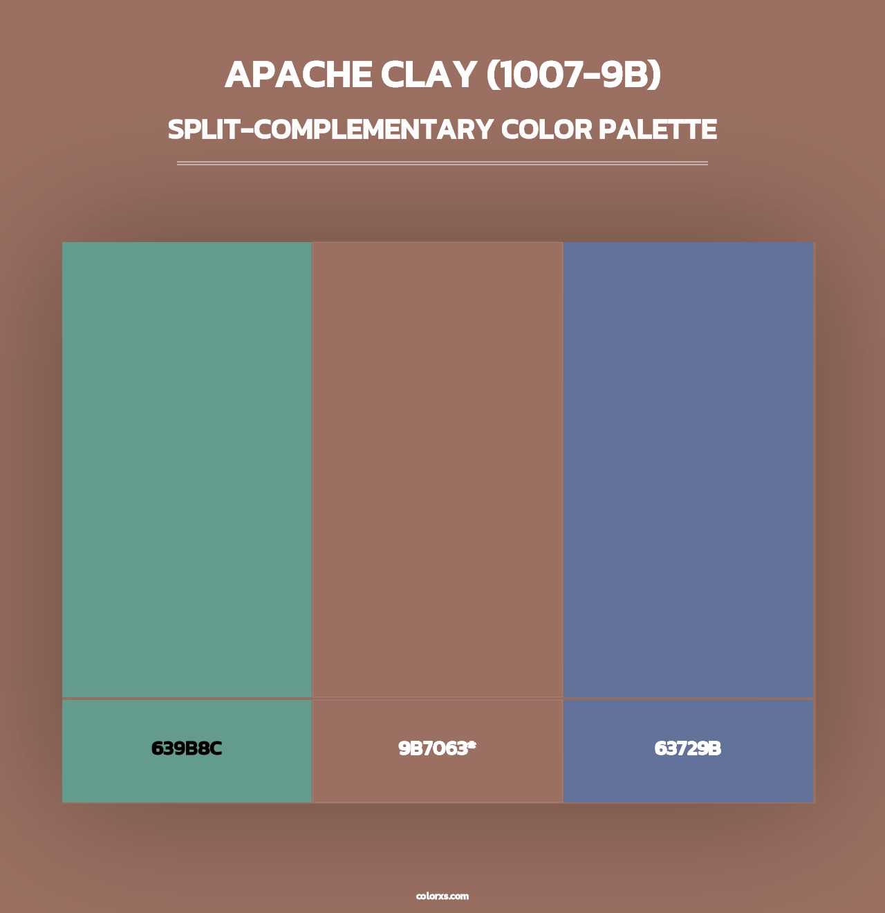 Apache Clay (1007-9B) - Split-Complementary Color Palette
