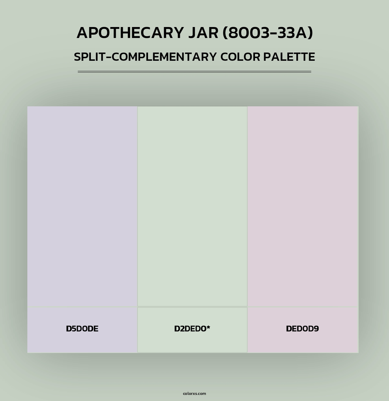 Apothecary Jar (8003-33A) - Split-Complementary Color Palette