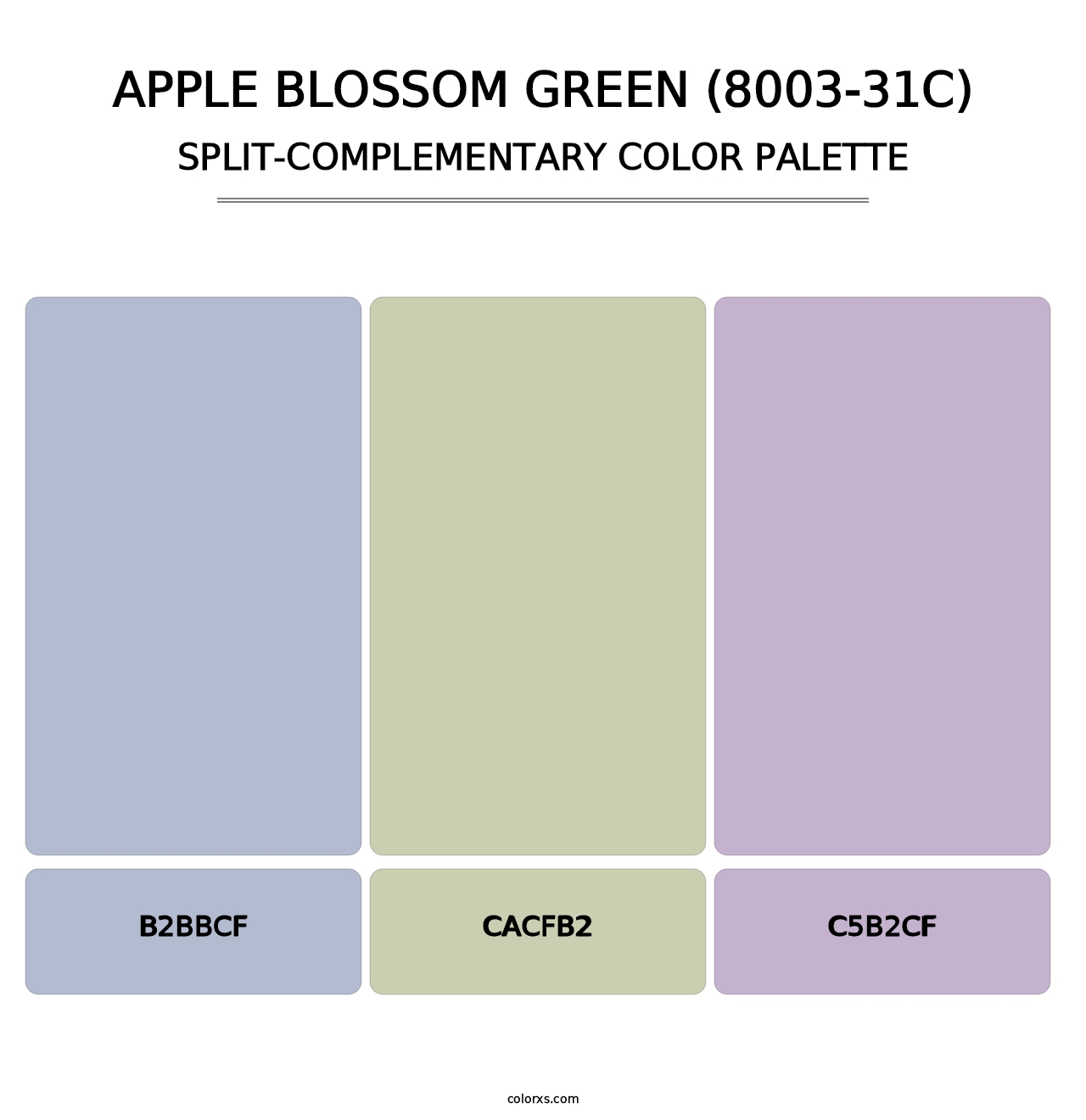 Apple Blossom Green (8003-31C) - Split-Complementary Color Palette