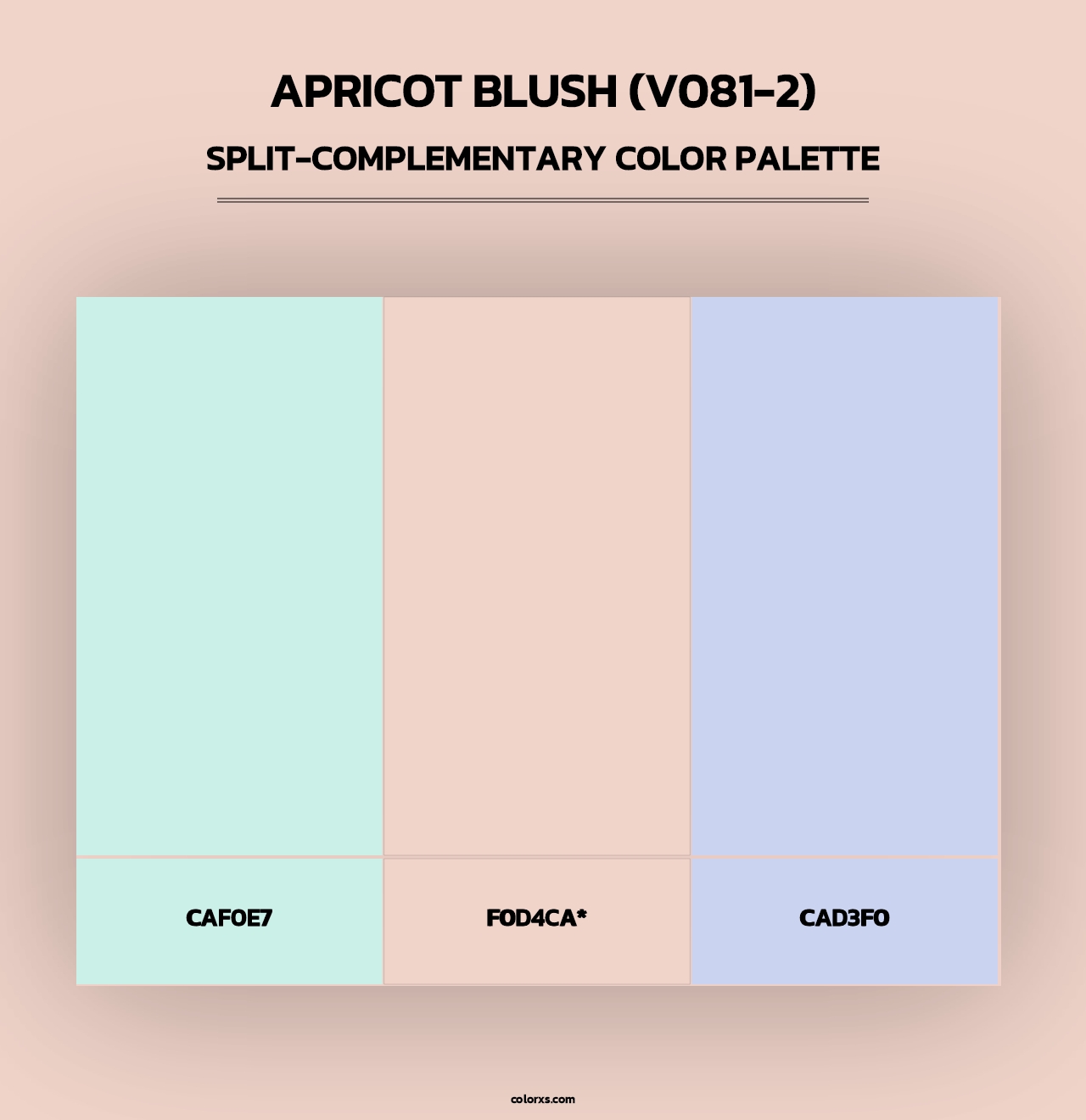 Apricot Blush (V081-2) - Split-Complementary Color Palette