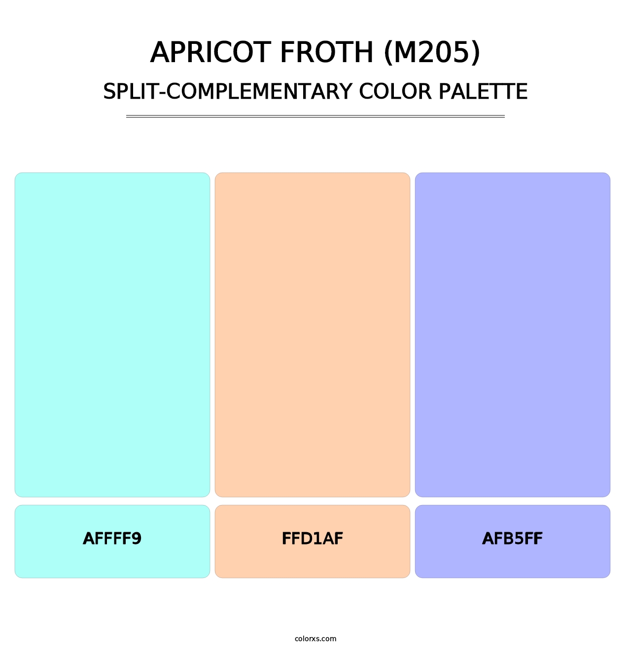 Apricot Froth (M205) - Split-Complementary Color Palette
