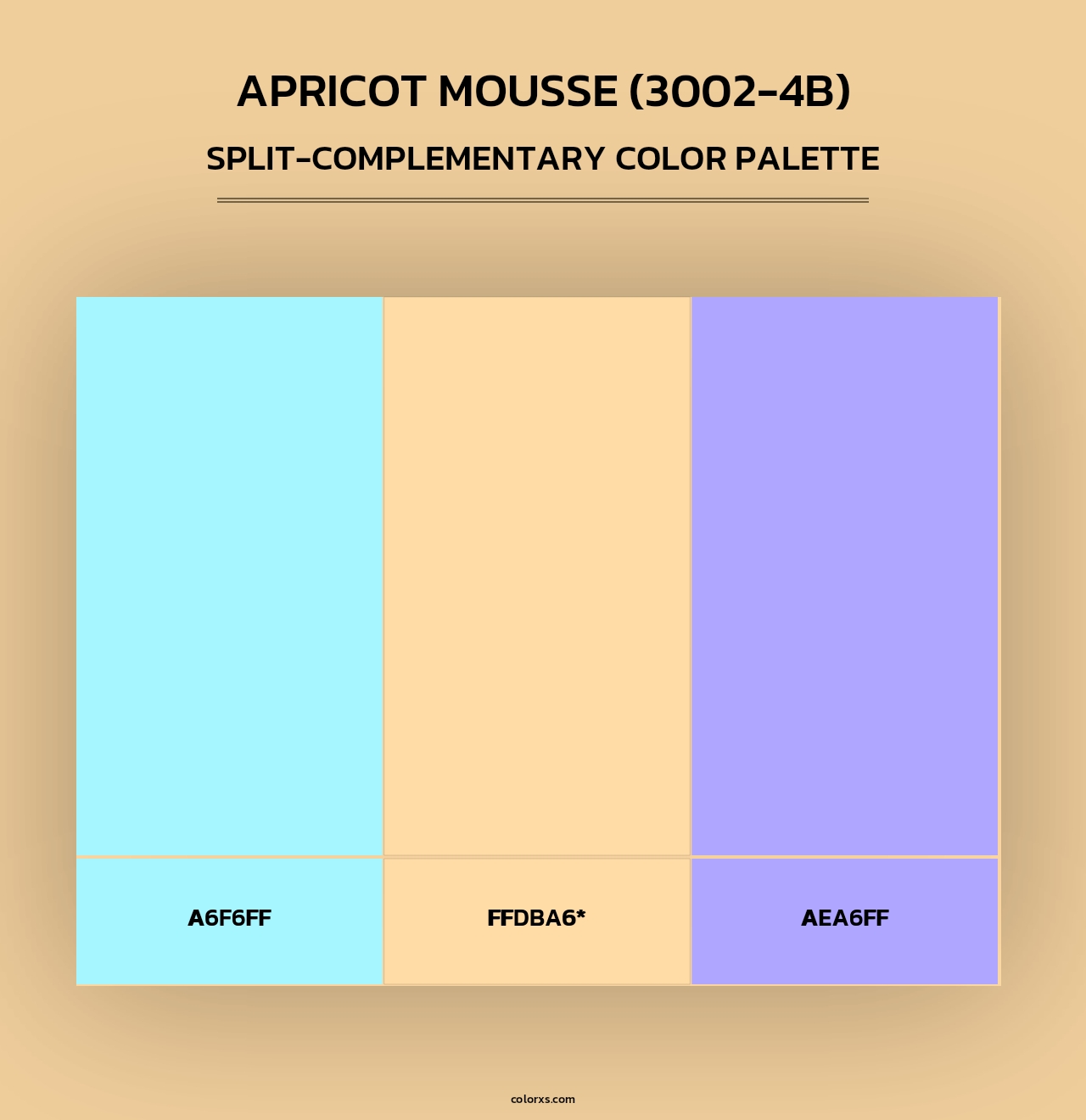 Apricot Mousse (3002-4B) - Split-Complementary Color Palette