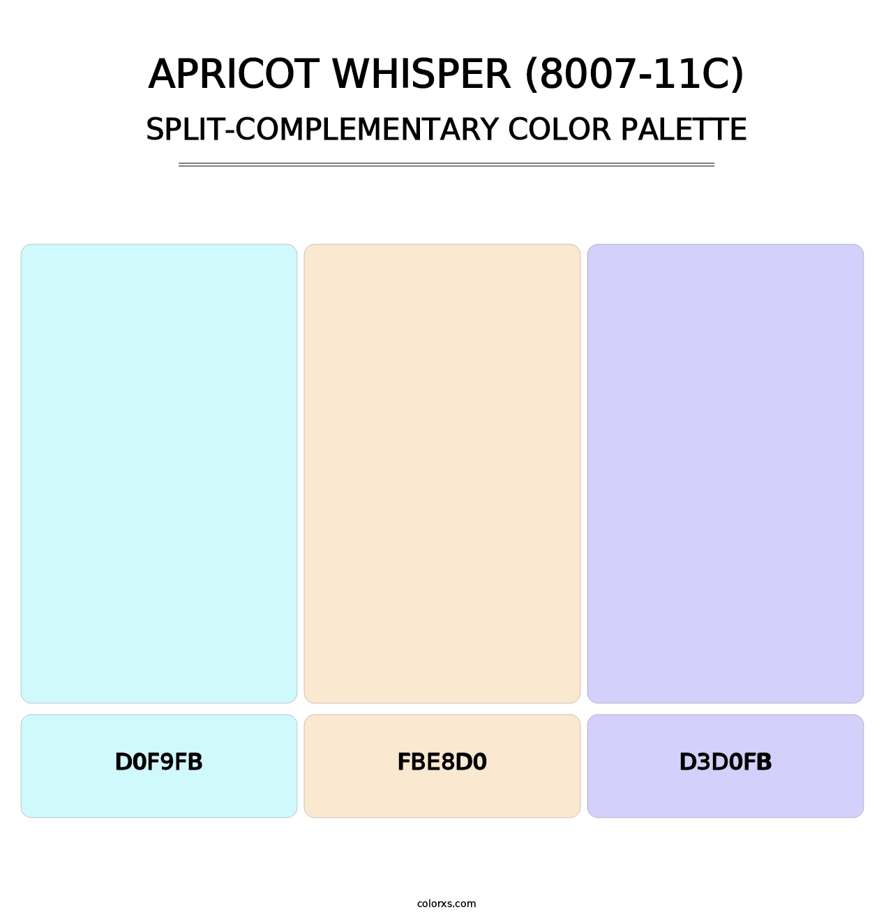 Apricot Whisper (8007-11C) - Split-Complementary Color Palette