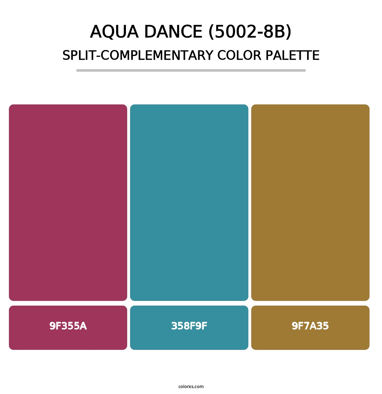 Aqua Dance (5002-8B) - Split-Complementary Color Palette