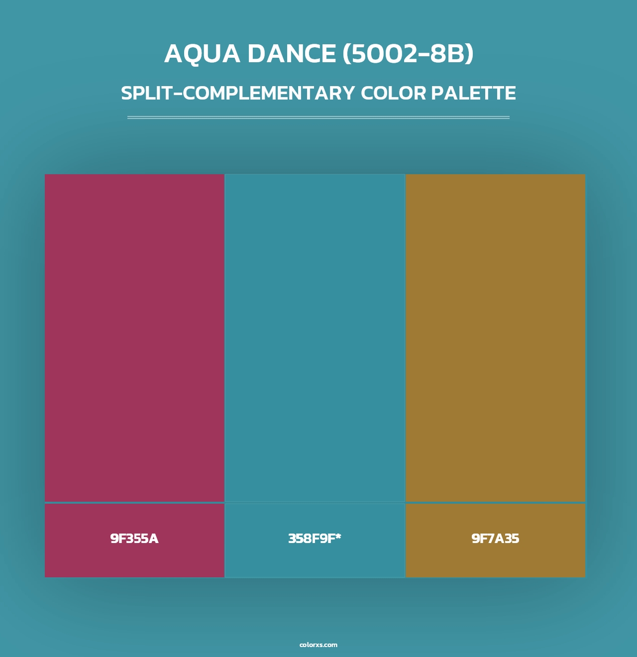 Aqua Dance (5002-8B) - Split-Complementary Color Palette