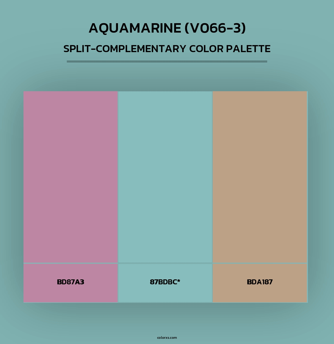 Aquamarine (V066-3) - Split-Complementary Color Palette