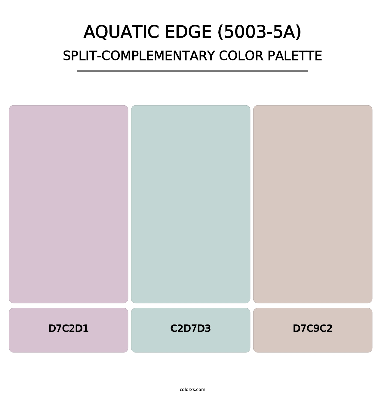 Aquatic Edge (5003-5A) - Split-Complementary Color Palette