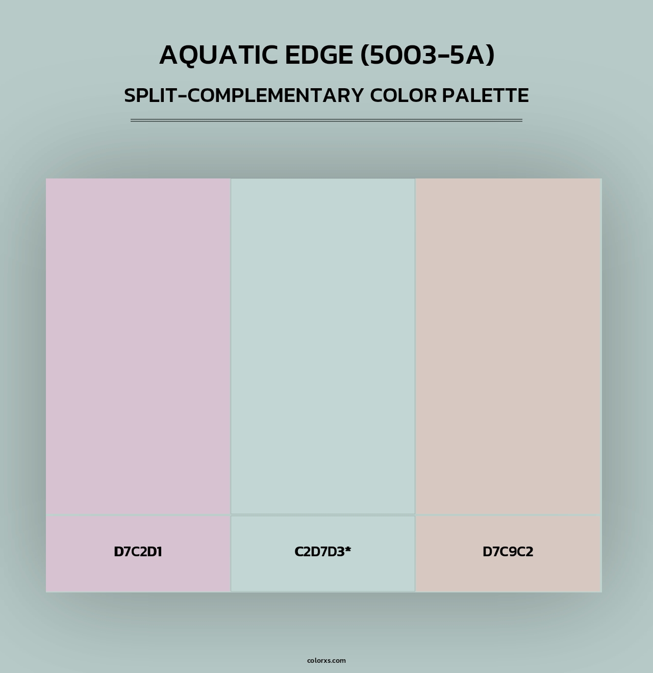Aquatic Edge (5003-5A) - Split-Complementary Color Palette