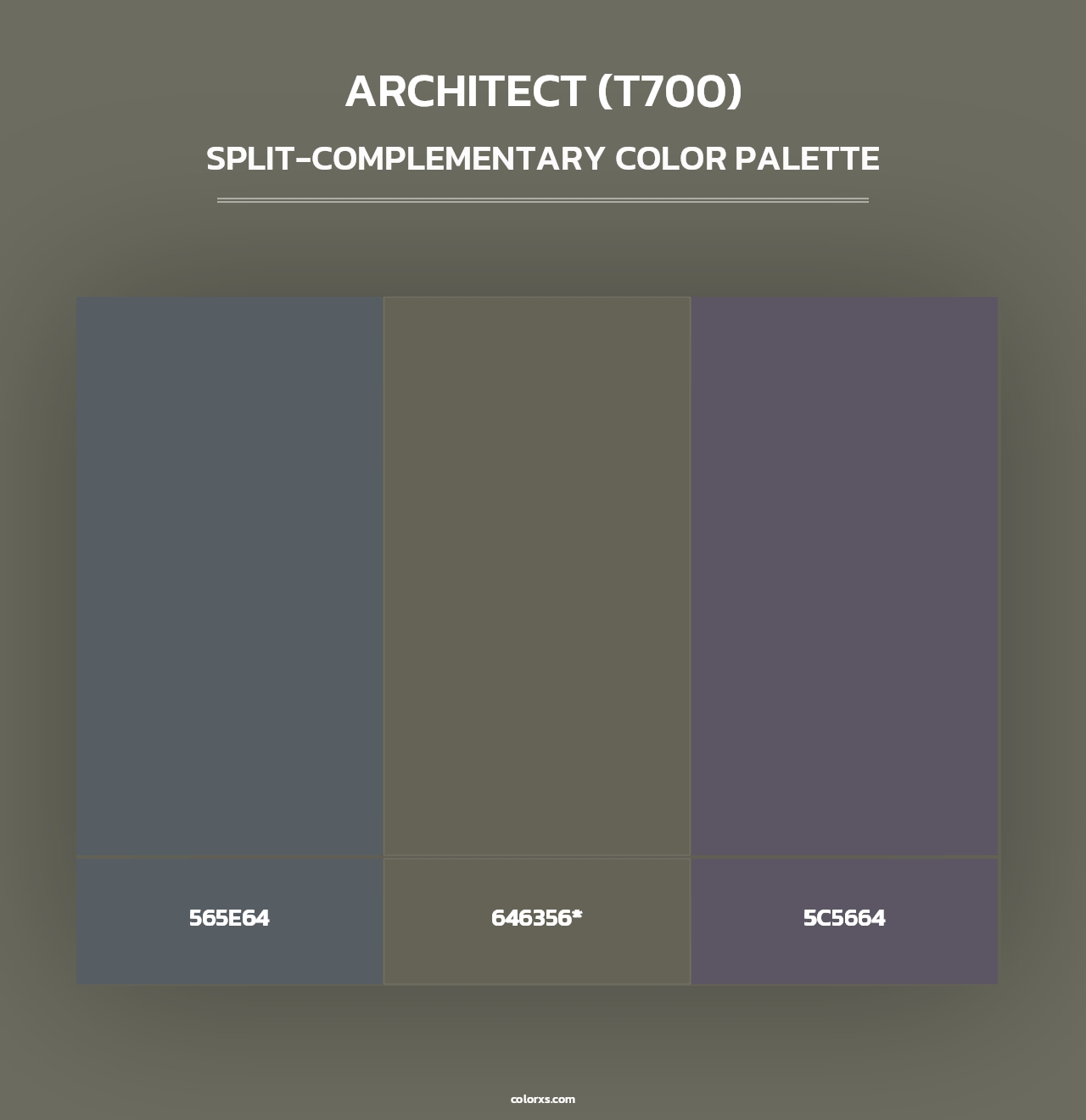 Architect (T700) - Split-Complementary Color Palette
