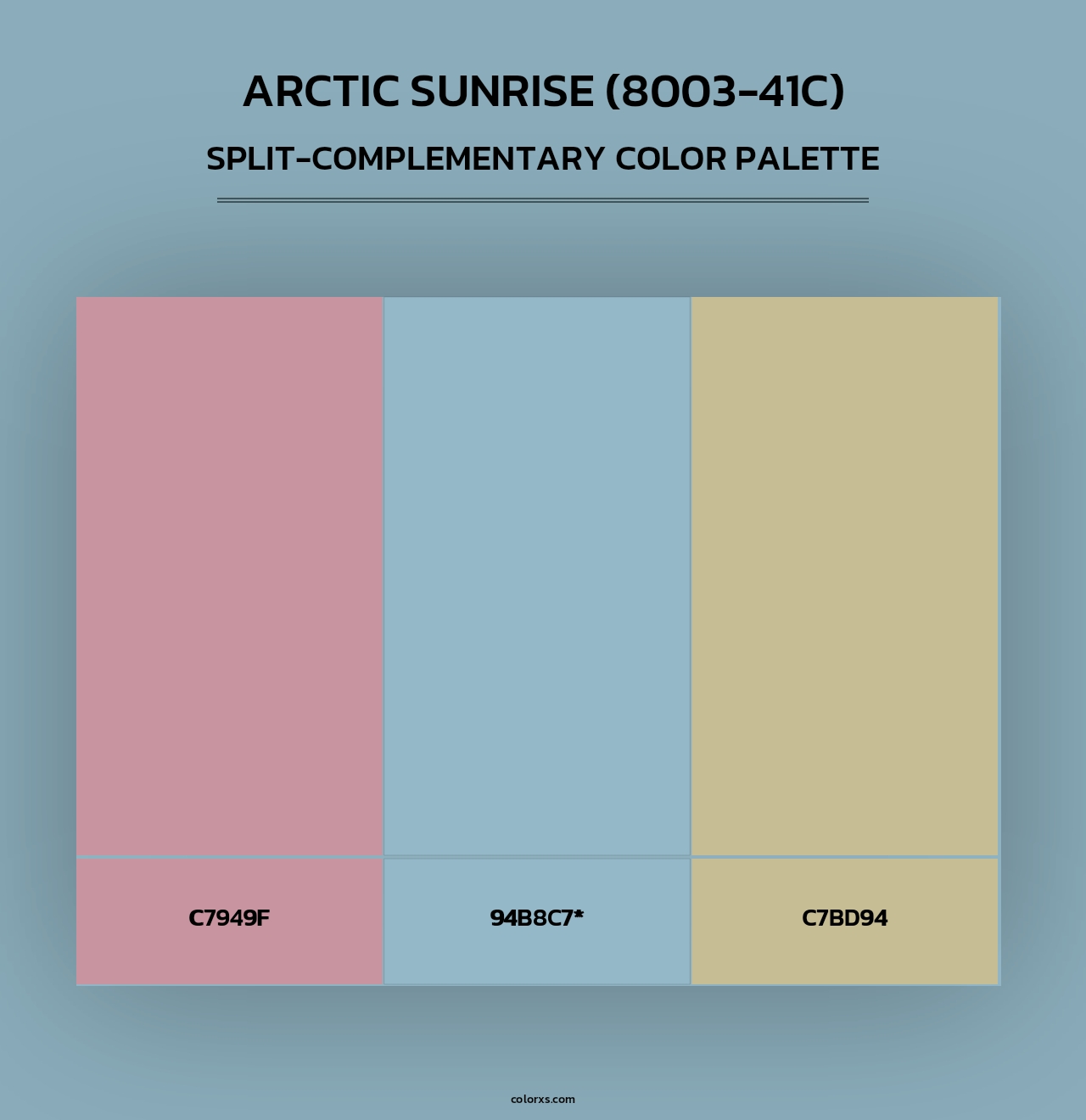 Arctic Sunrise (8003-41C) - Split-Complementary Color Palette