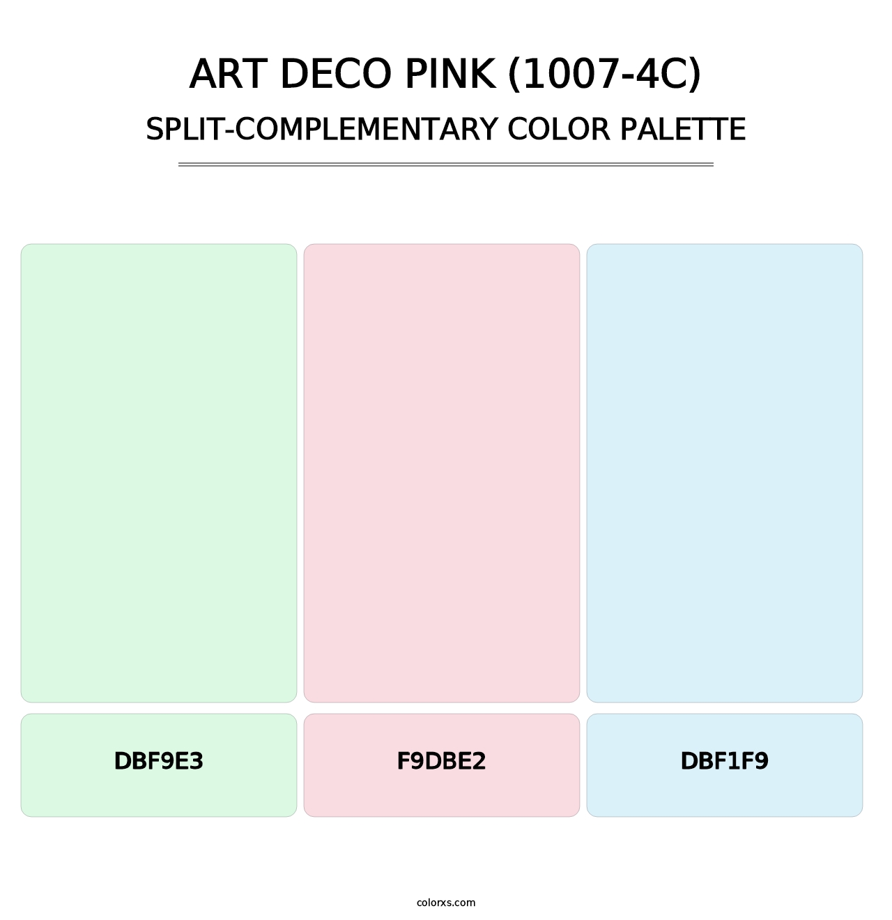 Art Deco Pink (1007-4C) - Split-Complementary Color Palette