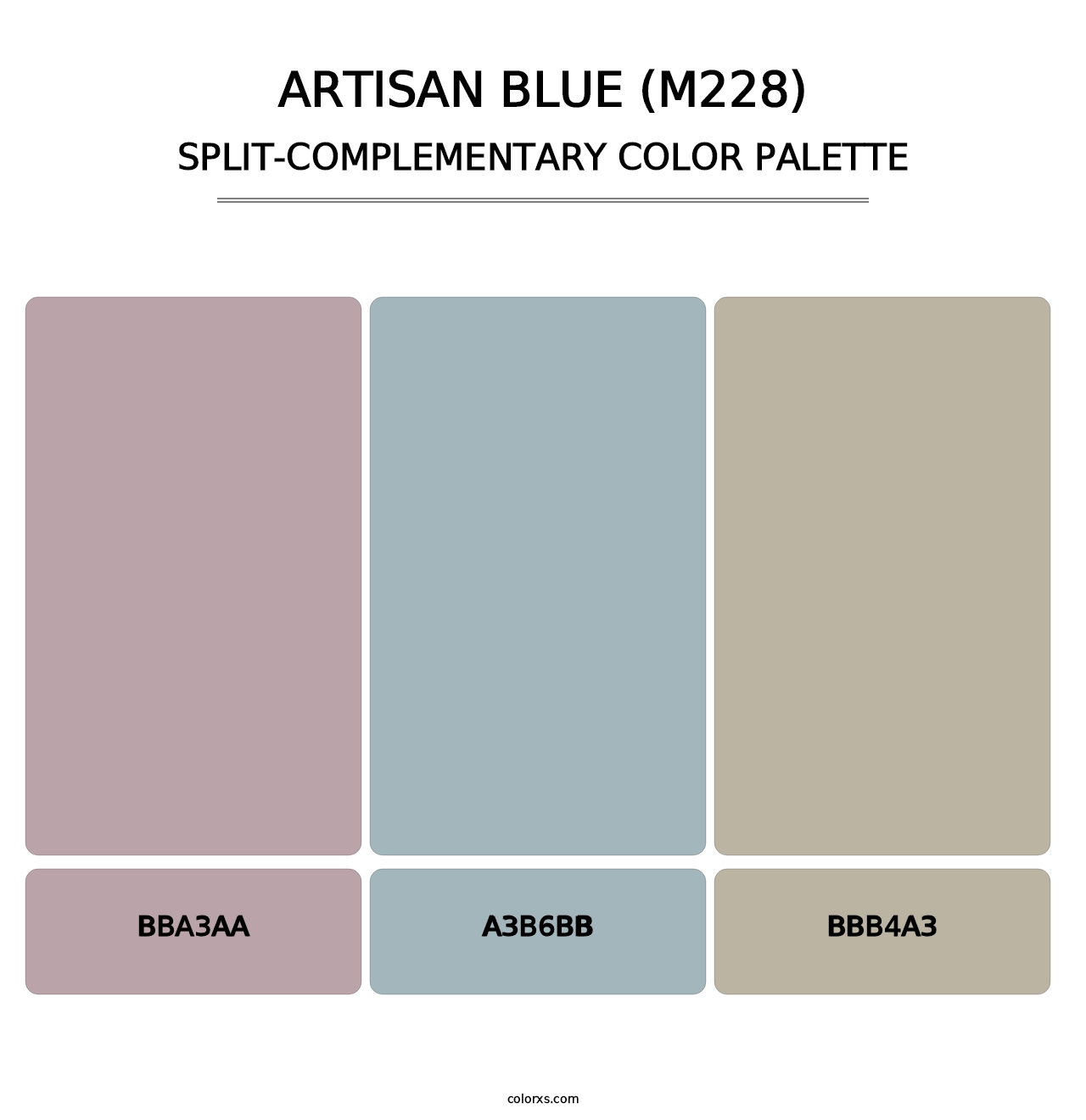 Artisan Blue (M228) - Split-Complementary Color Palette