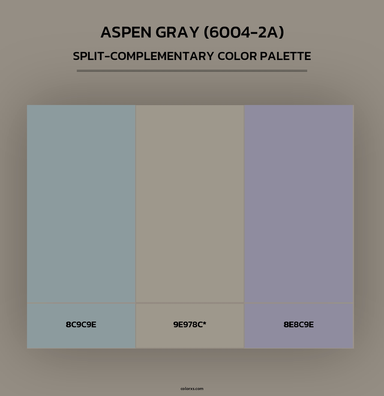 Aspen Gray (6004-2A) - Split-Complementary Color Palette