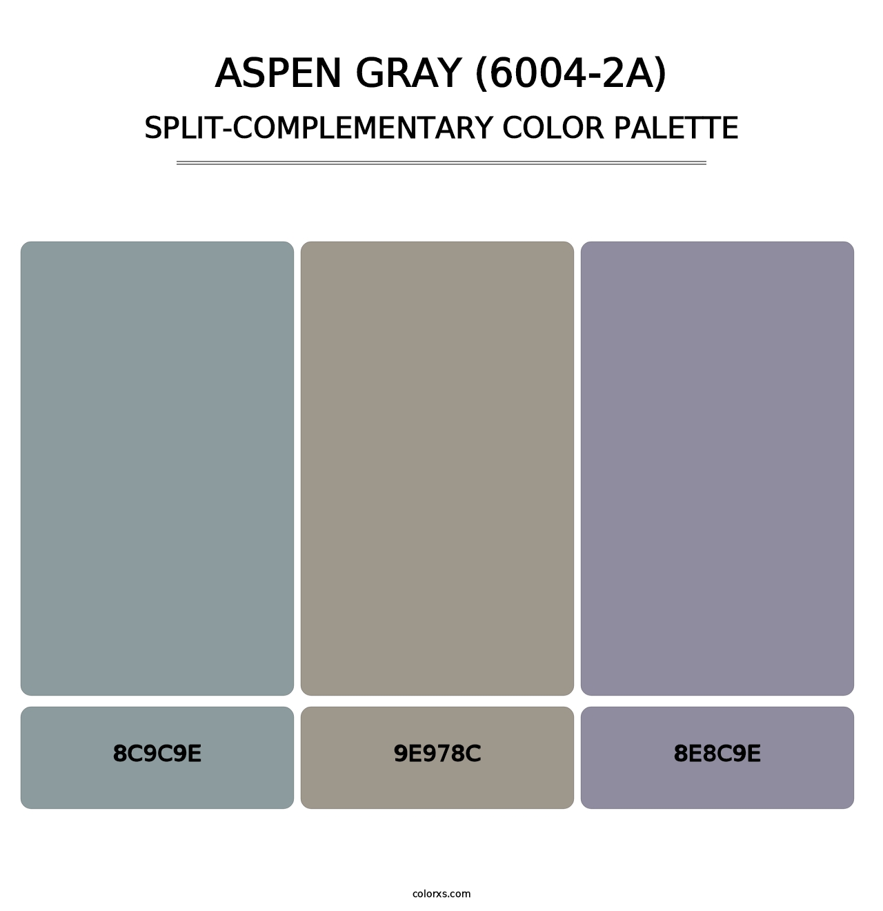 Aspen Gray (6004-2A) - Split-Complementary Color Palette