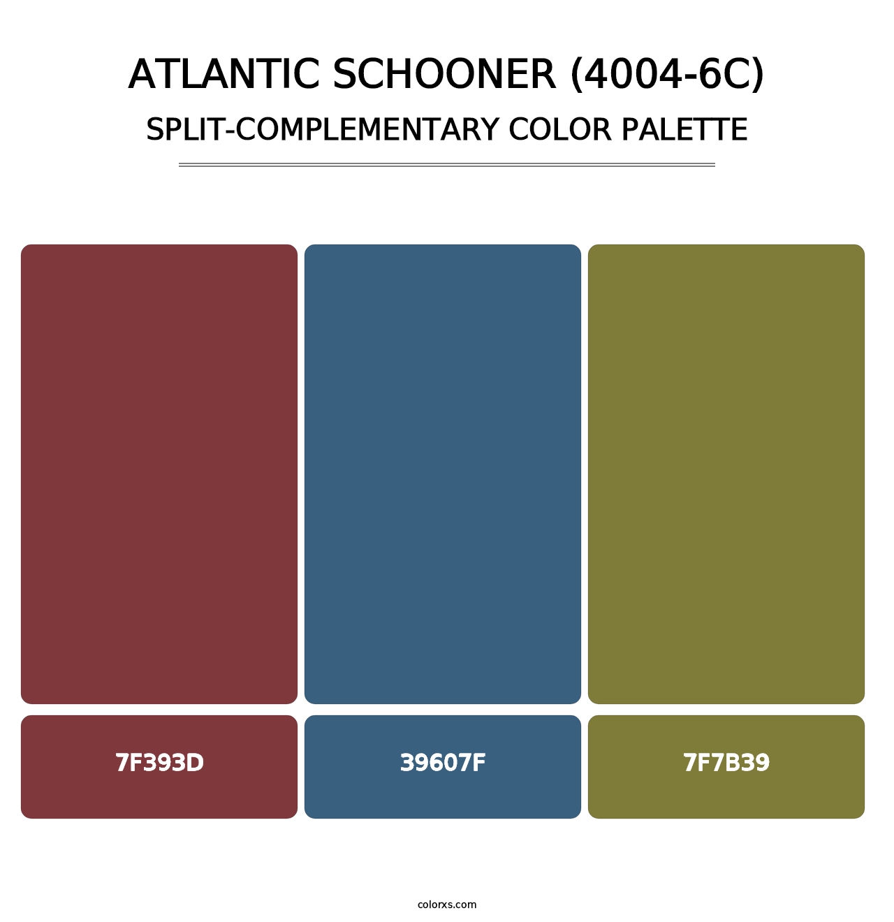 Atlantic Schooner (4004-6C) - Split-Complementary Color Palette