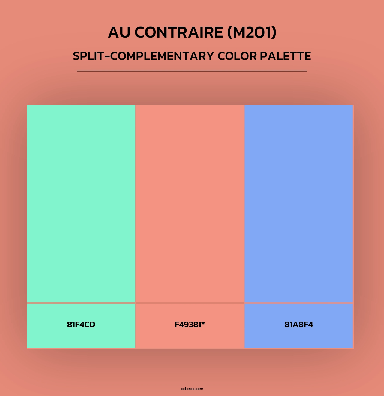 Au Contraire (M201) - Split-Complementary Color Palette