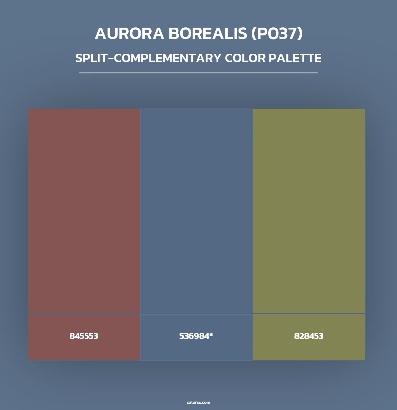 Aurora Borealis (P037) - Split-Complementary Color Palette