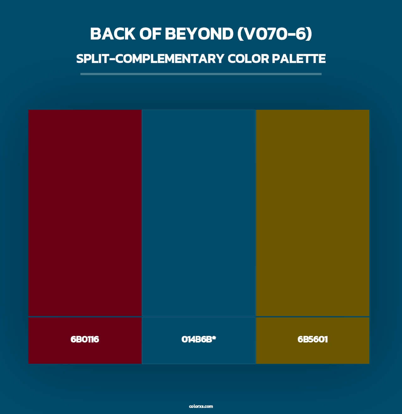 Back of Beyond (V070-6) - Split-Complementary Color Palette