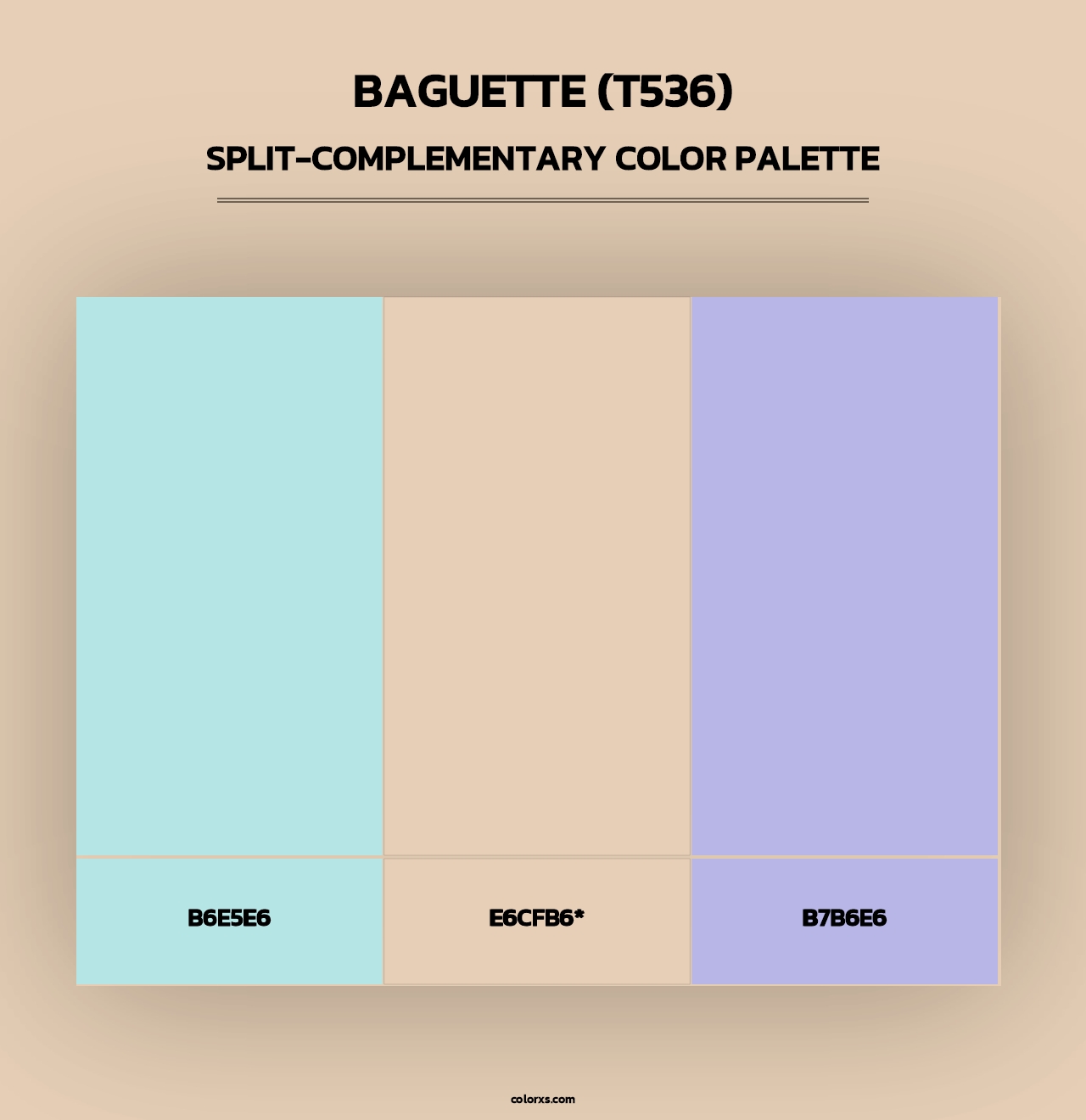 Baguette (T536) - Split-Complementary Color Palette