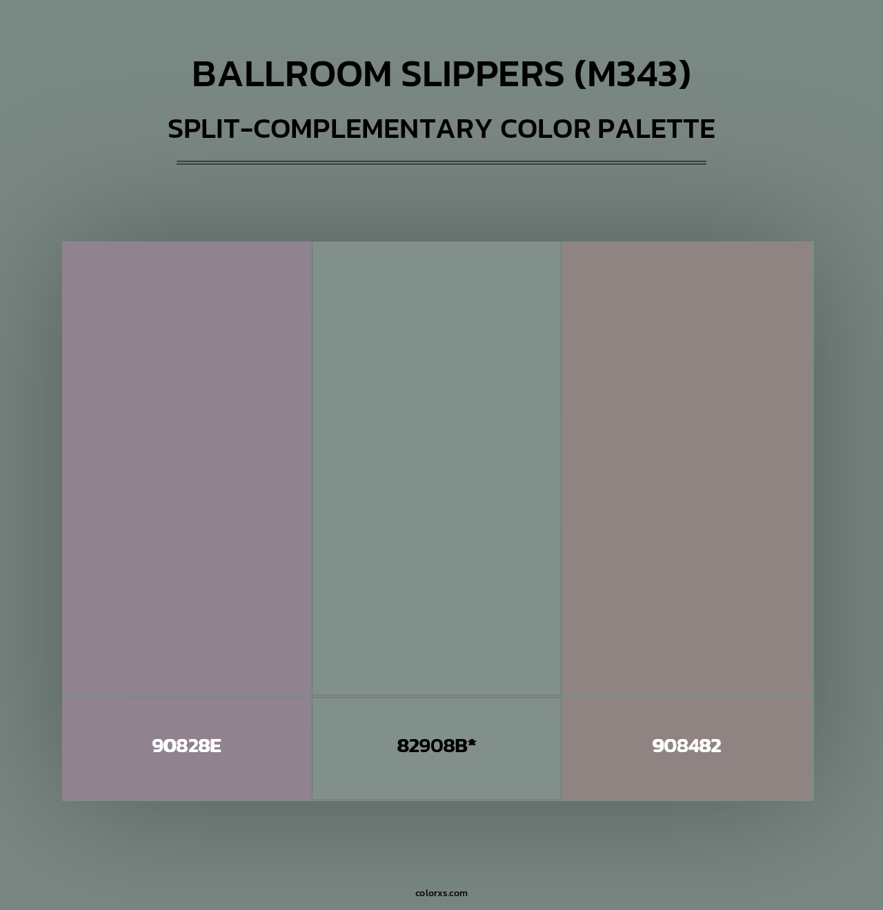 Ballroom Slippers (M343) - Split-Complementary Color Palette