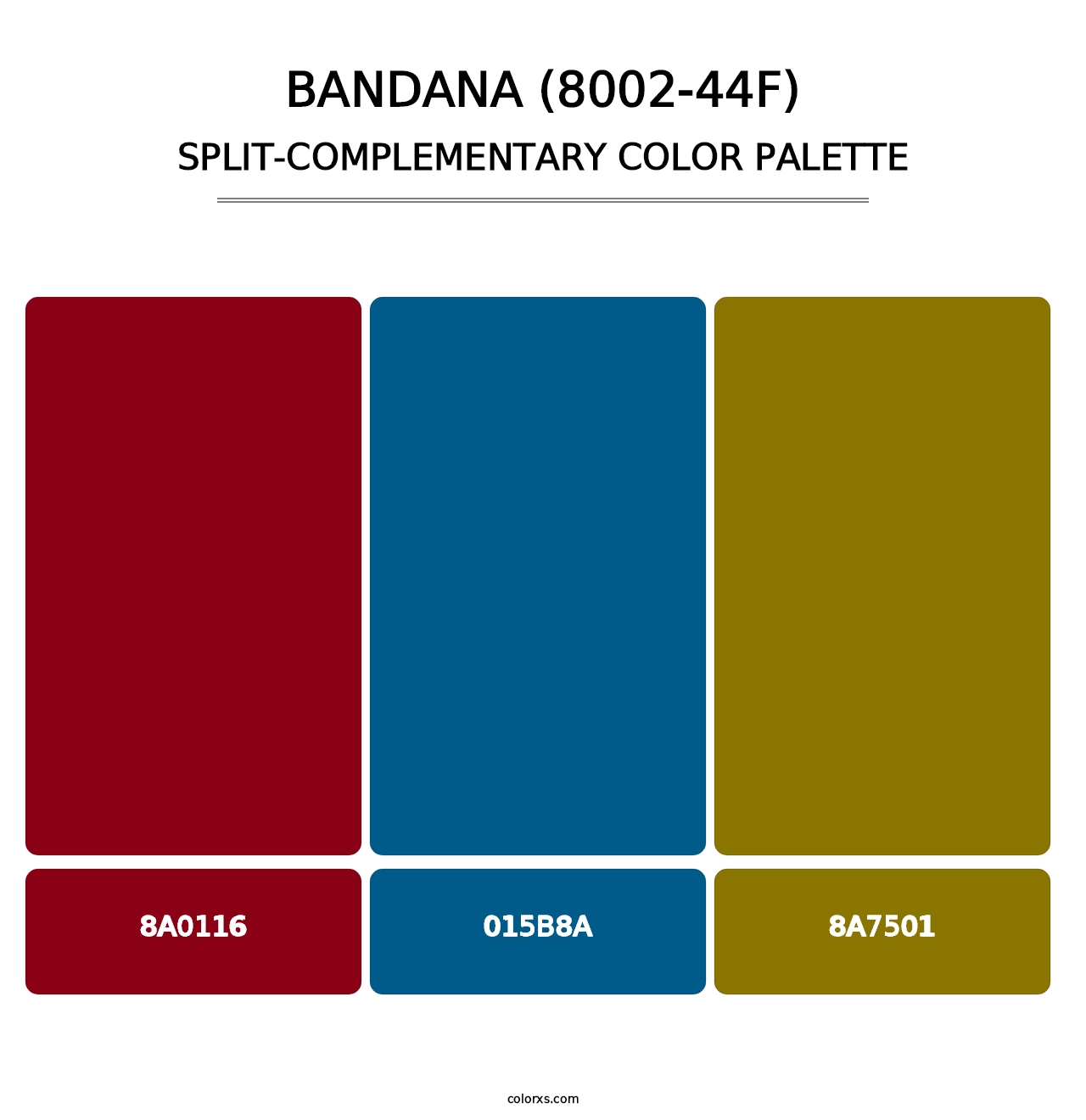 Bandana (8002-44F) - Split-Complementary Color Palette
