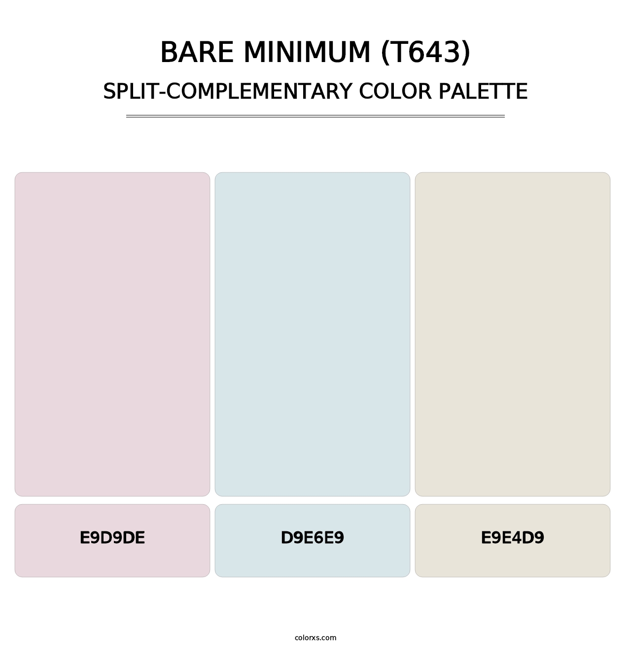 Bare Minimum (T643) - Split-Complementary Color Palette