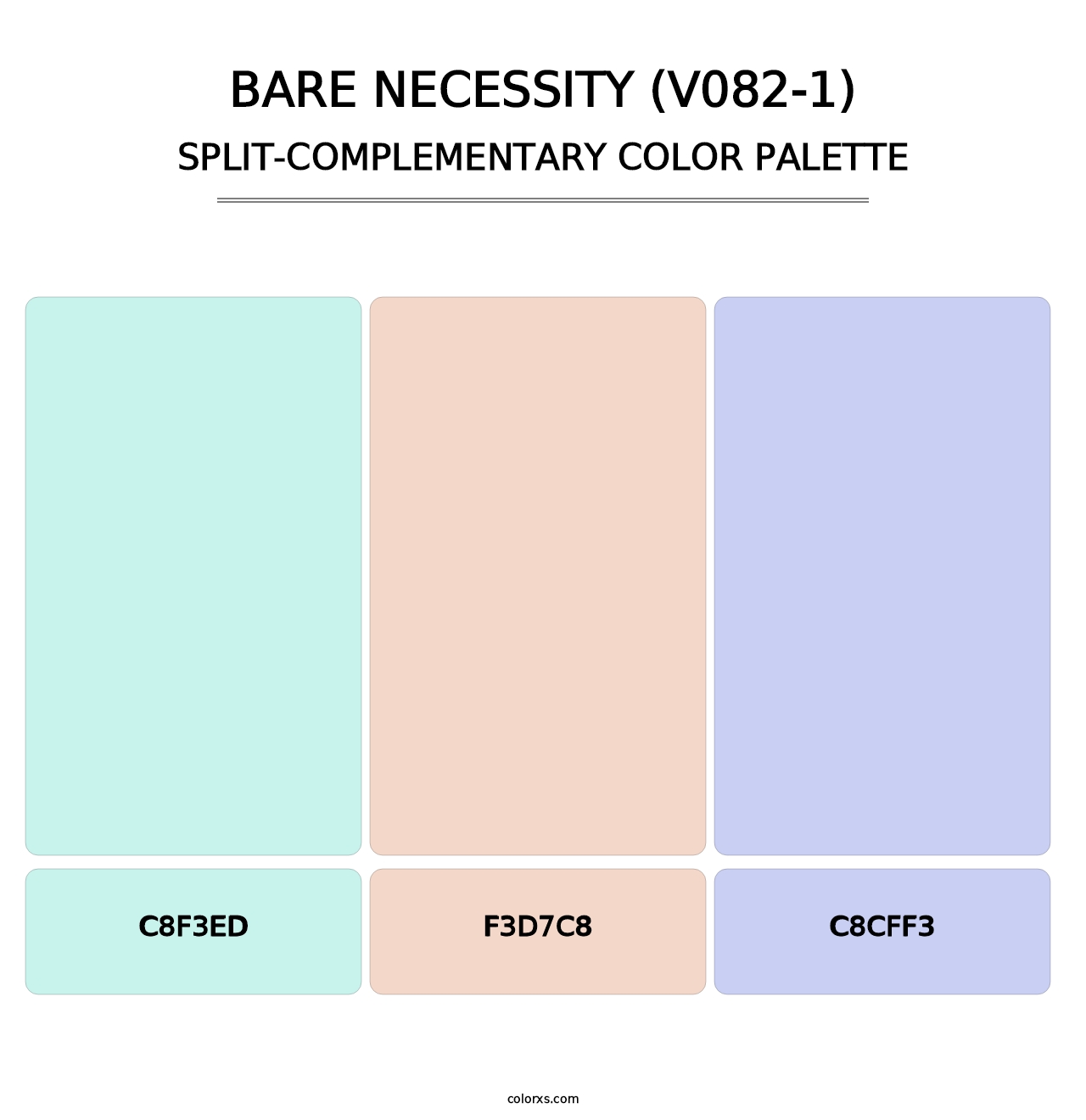 Bare Necessity (V082-1) - Split-Complementary Color Palette