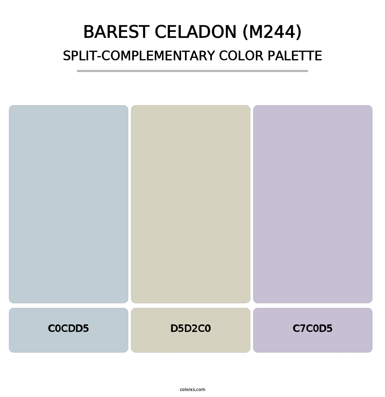 Barest Celadon (M244) - Split-Complementary Color Palette