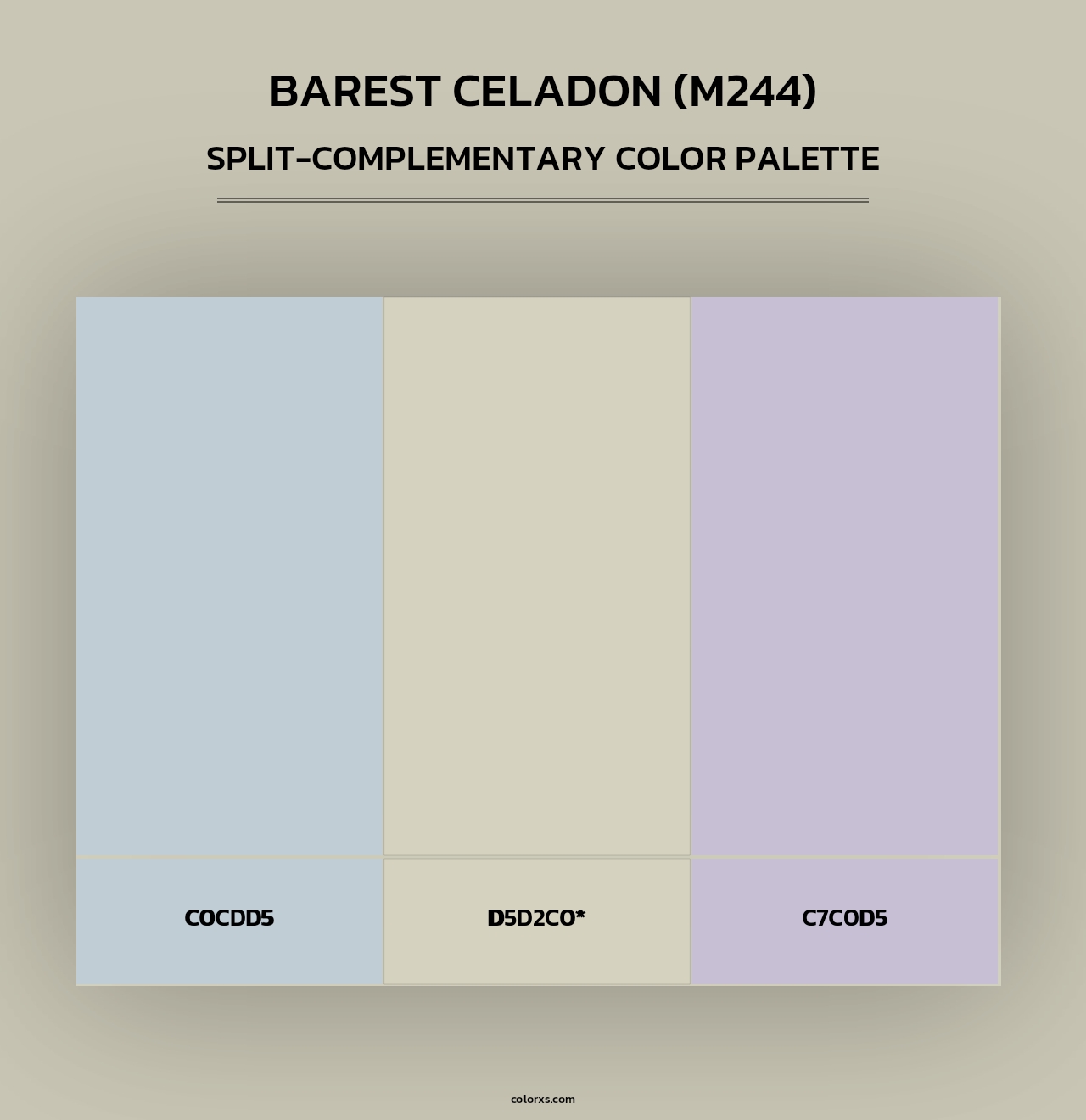 Barest Celadon (M244) - Split-Complementary Color Palette