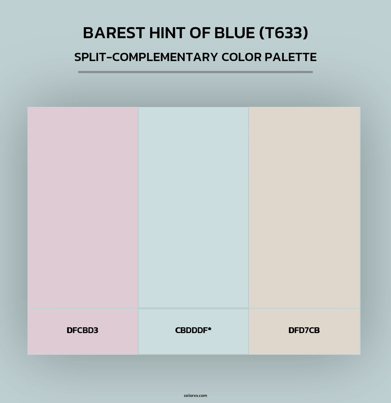 Barest Hint of Blue (T633) - Split-Complementary Color Palette