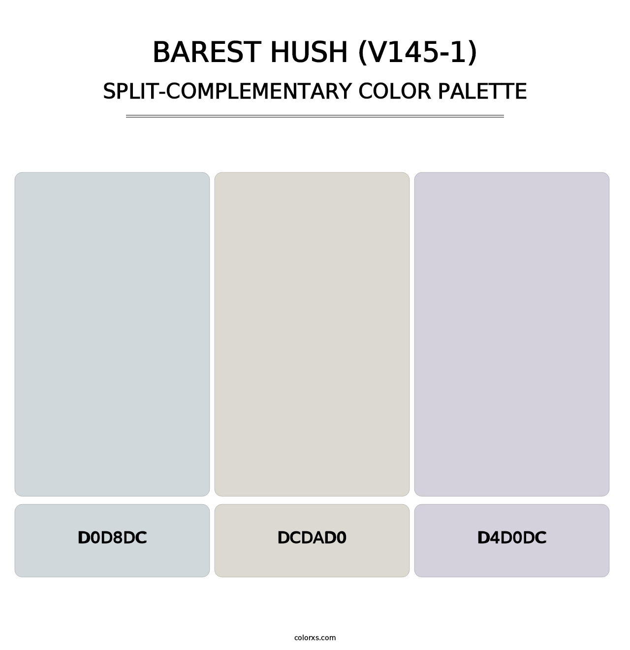 Barest Hush (V145-1) - Split-Complementary Color Palette