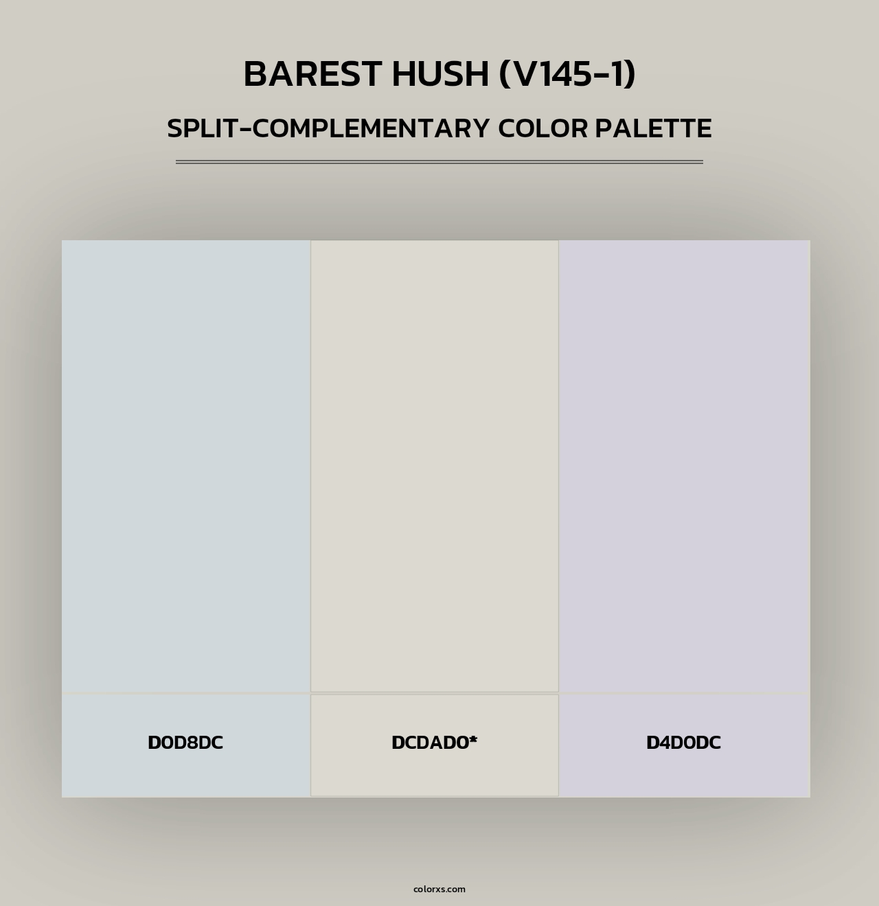 Barest Hush (V145-1) - Split-Complementary Color Palette